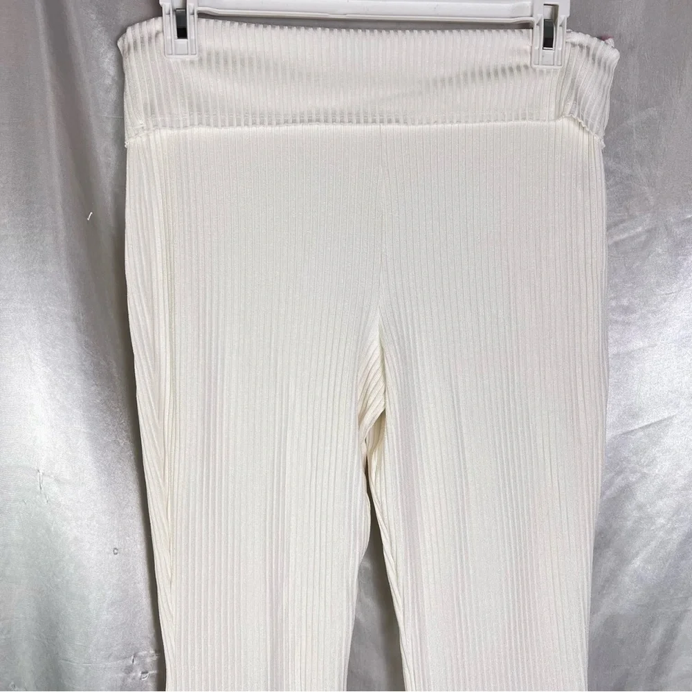 Wild Fable White Y2K Ribbed Knit Flare Lounge Pants – Size XXL NWOT